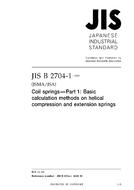 JIS B 2704-1:2009 - Genuine ANSI, AS, BS, AWS Standards